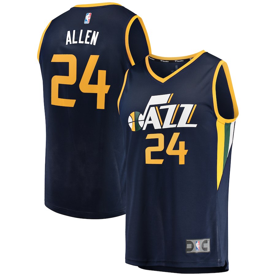 Men Utah Jazz 24 Grayson Allen Navy Nike NBA Jersey